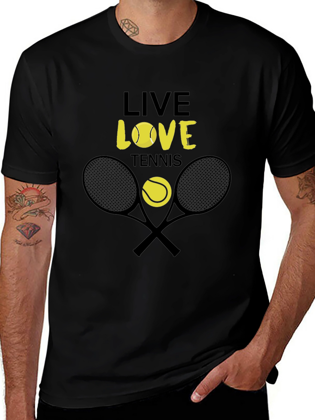 Live Love Tennis Graphic Tee - Unisex Cotton T-Shirt