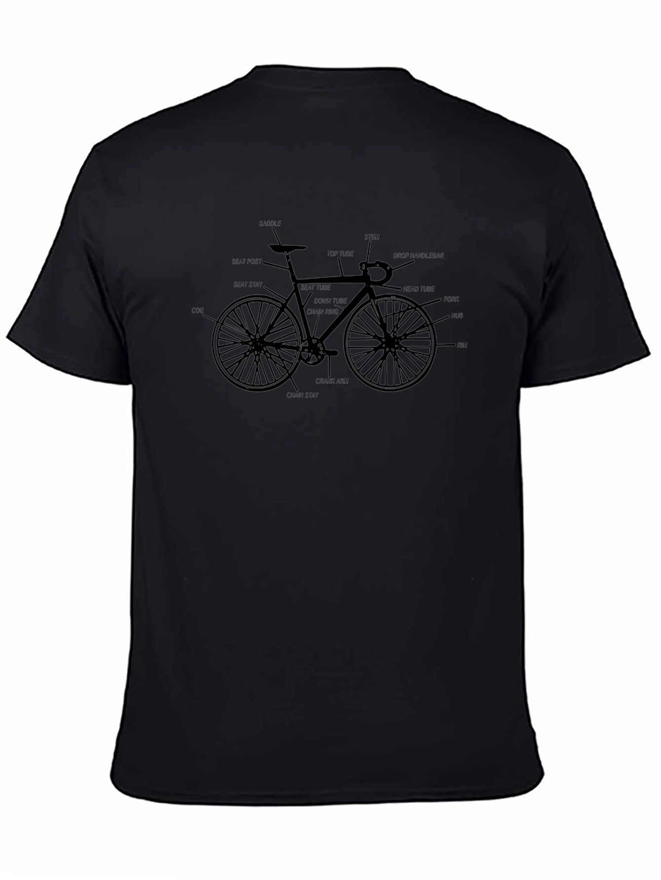 Bike Anatomy T-Shirt - Cycle Enthusiast Tee