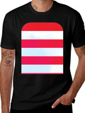 Striped Graphic Tee - Modern Casual Style