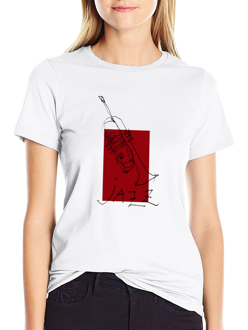 Cool Jazz Trumpet Tee - Black Graphic T-Shirt