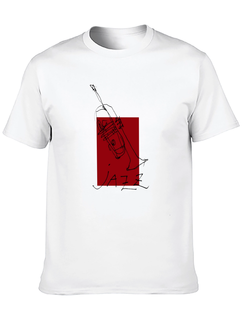 Cool Jazz Trumpet Tee - Black Graphic T-Shirt
