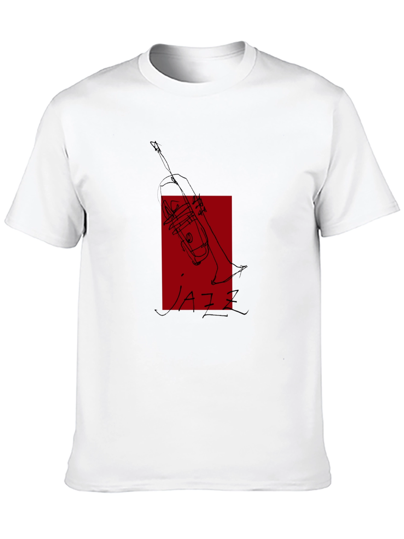 Cool Jazz Trumpet Tee - Black Graphic T-Shirt