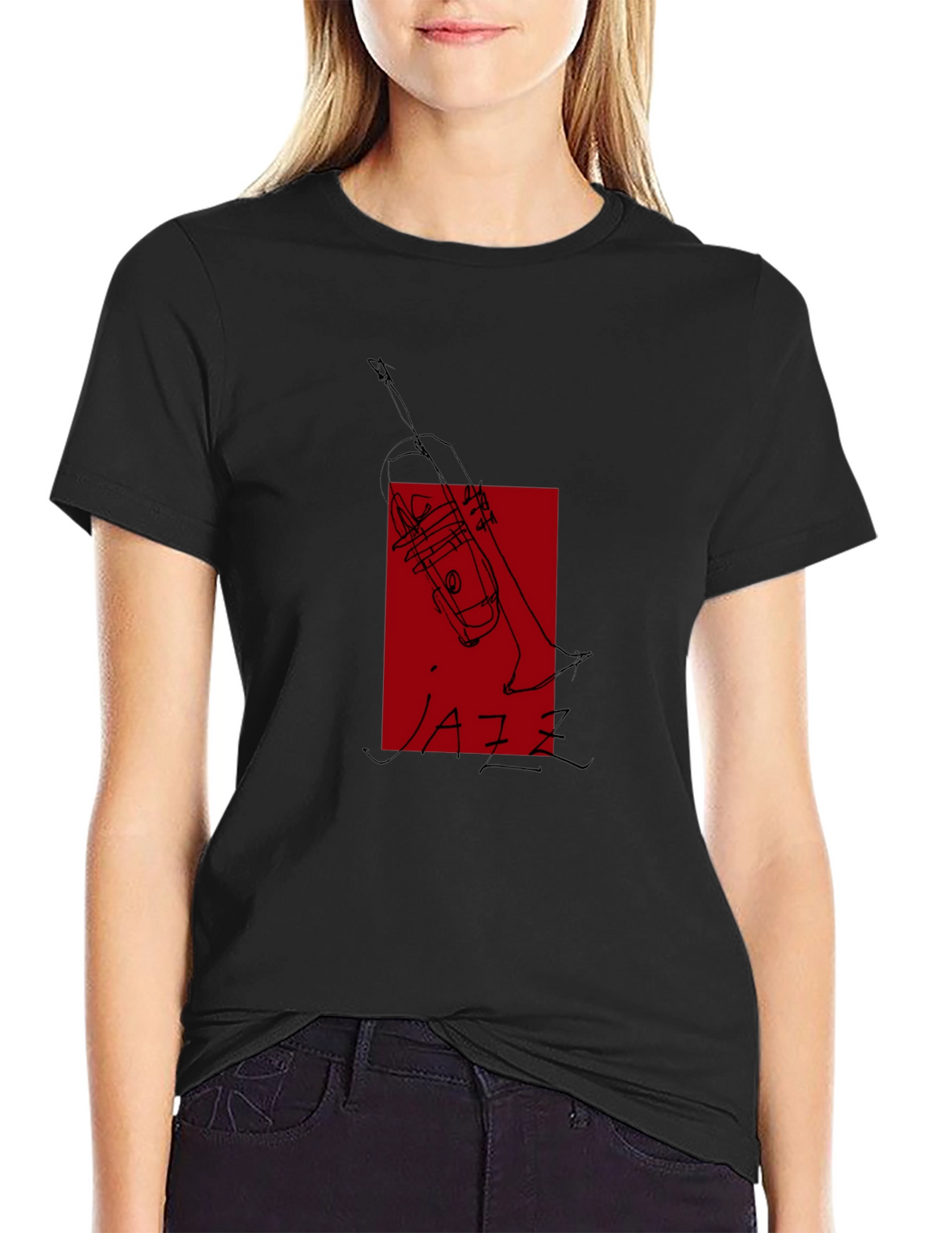 Cool Jazz Trumpet Tee - Black Graphic T-Shirt
