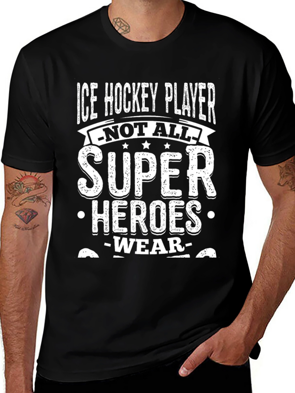 Ice Hockey Player Super Hero T-Shirt
