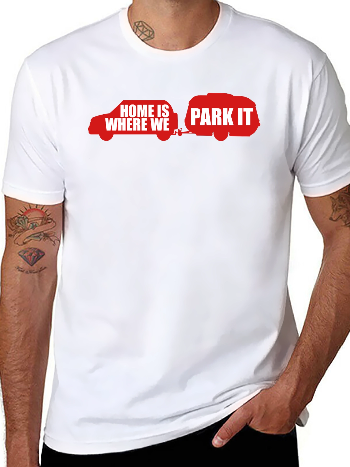 Home Is Where We Park It - Black T-Shirt