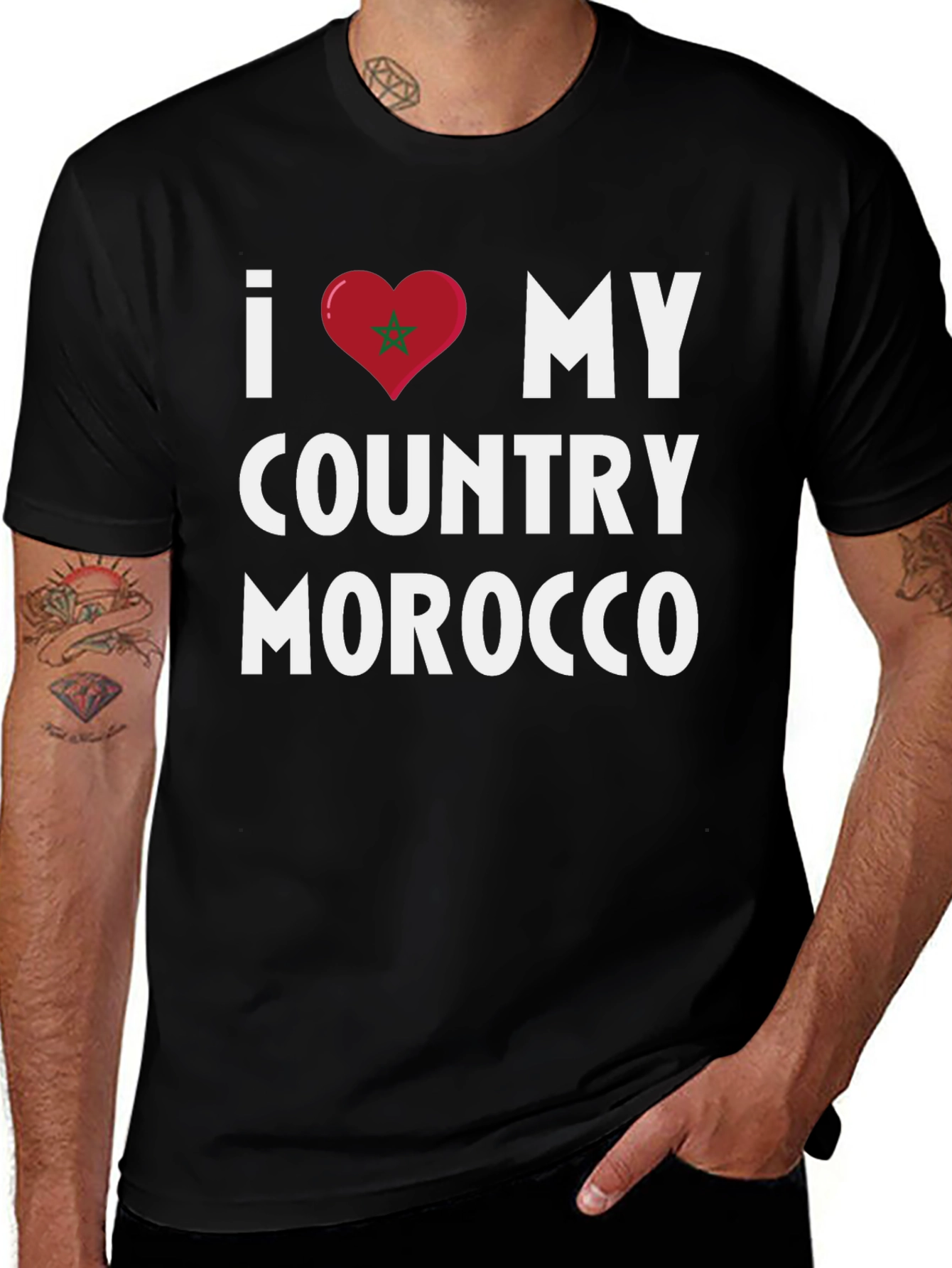 Morocco Pride T-Shirt - I Love My Country Graphic Tee