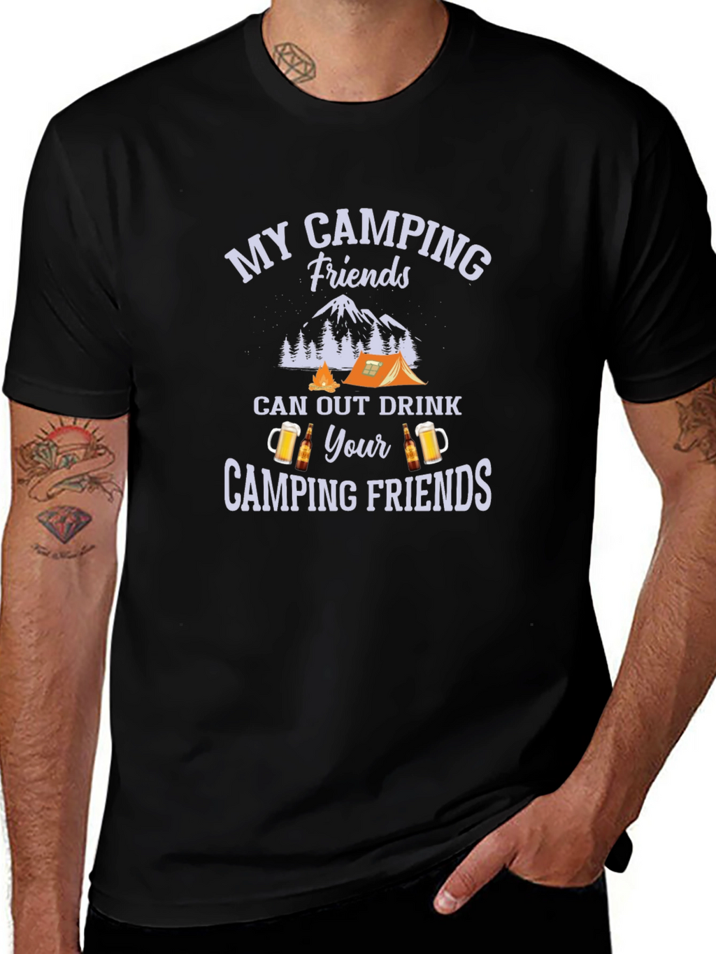 Camping Friends T-Shirt - Drinking Buddies
