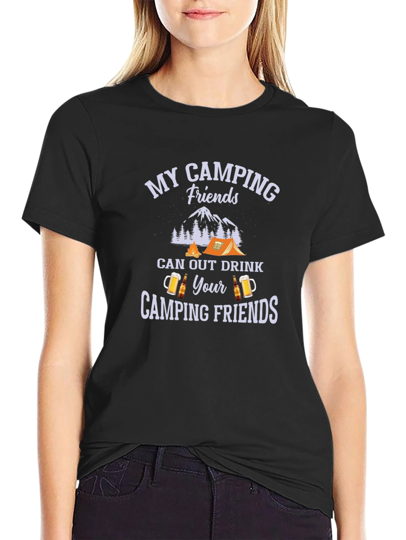 Camping Friends T-Shirt - Drinking Buddies