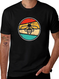 Retro Bee Graphic T-Shirt - Black