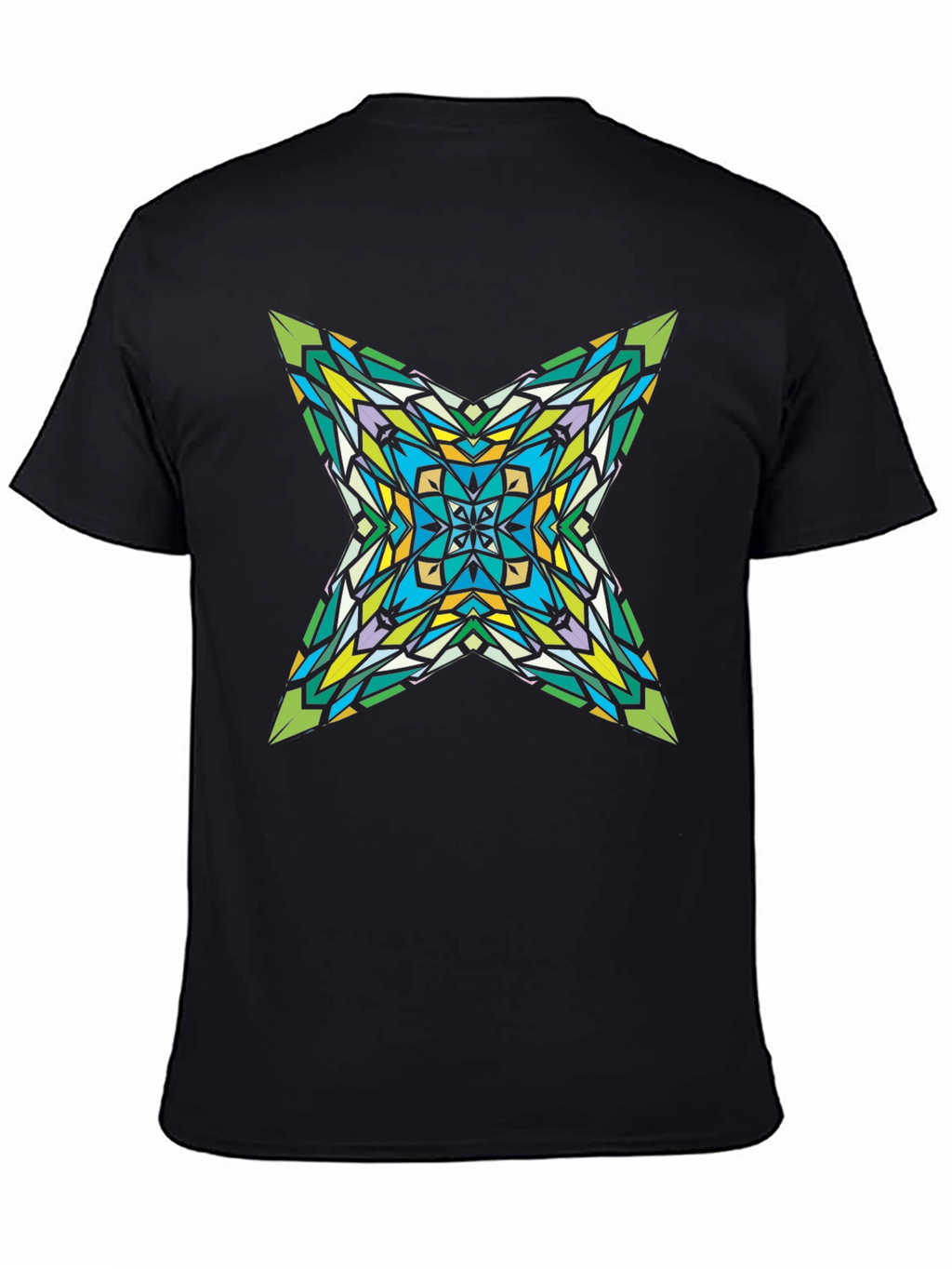 Kaleidoscope Star Graphic Black T-Shirt
