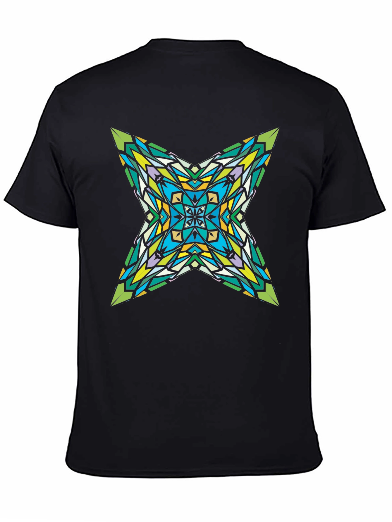 Kaleidoscope Star Graphic Black T-Shirt