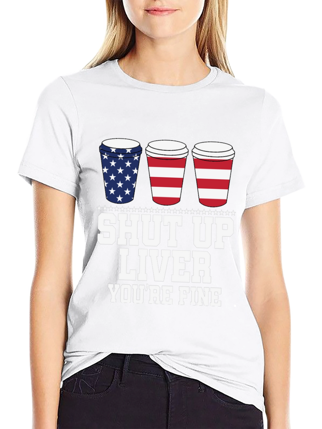 Shut Up Liver Youre Fine Black T-Shirt