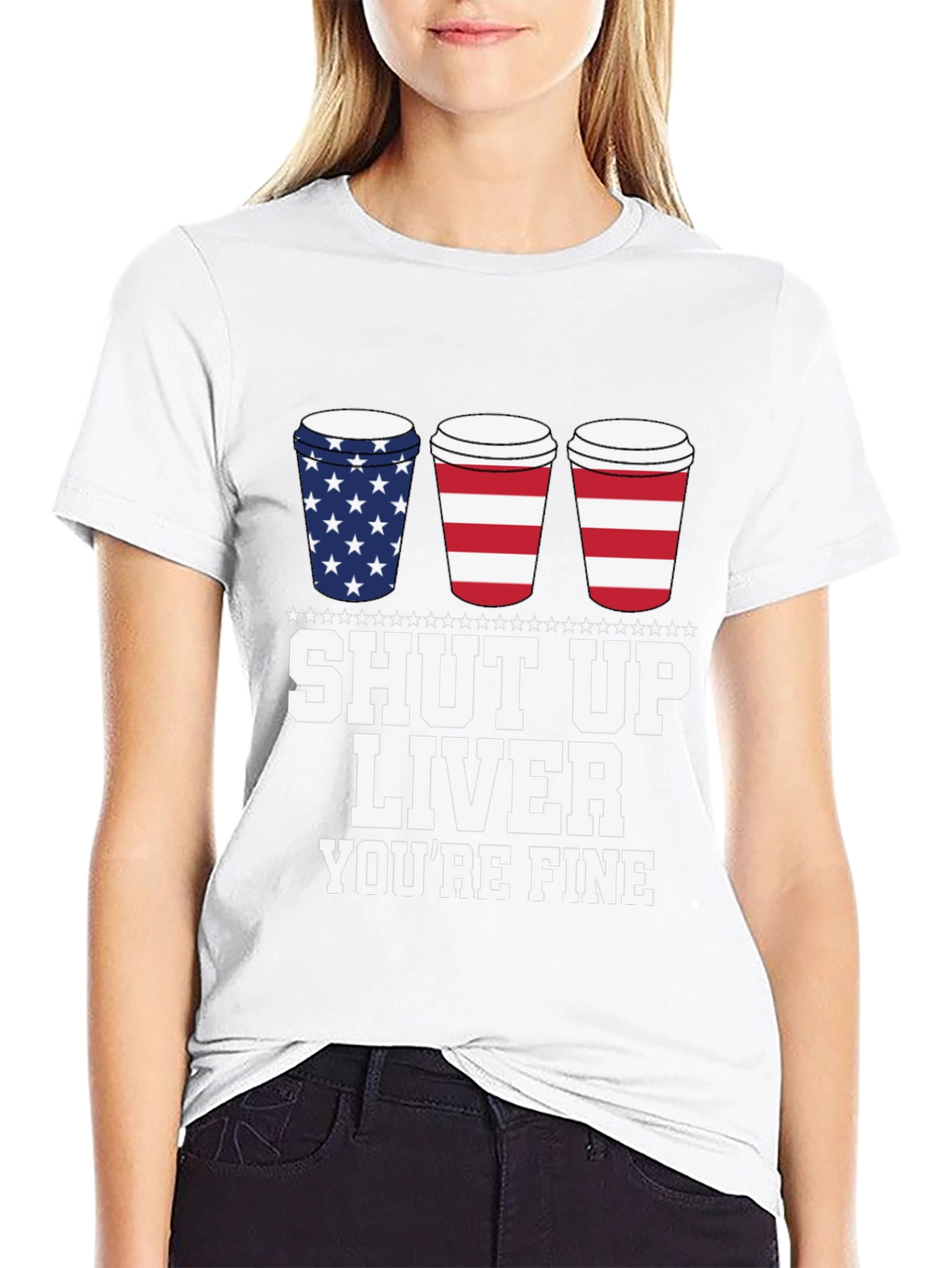 Shut Up Liver Youre Fine Black T-Shirt