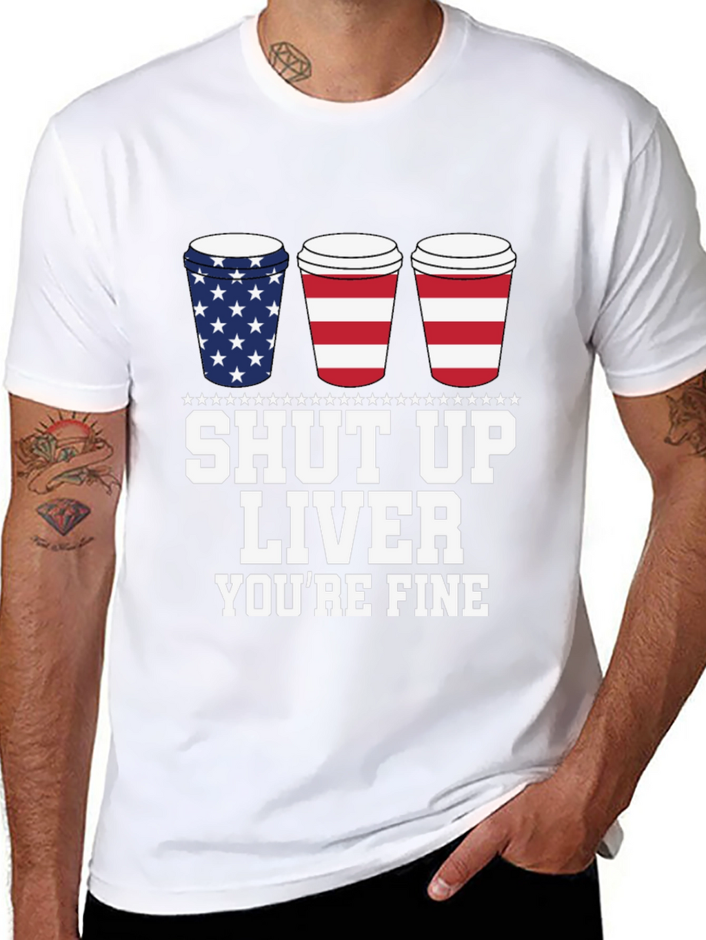 Shut Up Liver Youre Fine Black T-Shirt