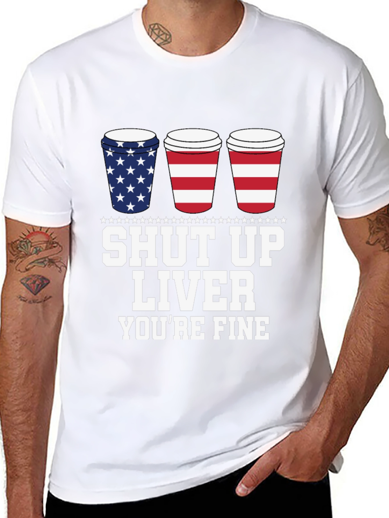 Shut Up Liver Youre Fine Black T-Shirt