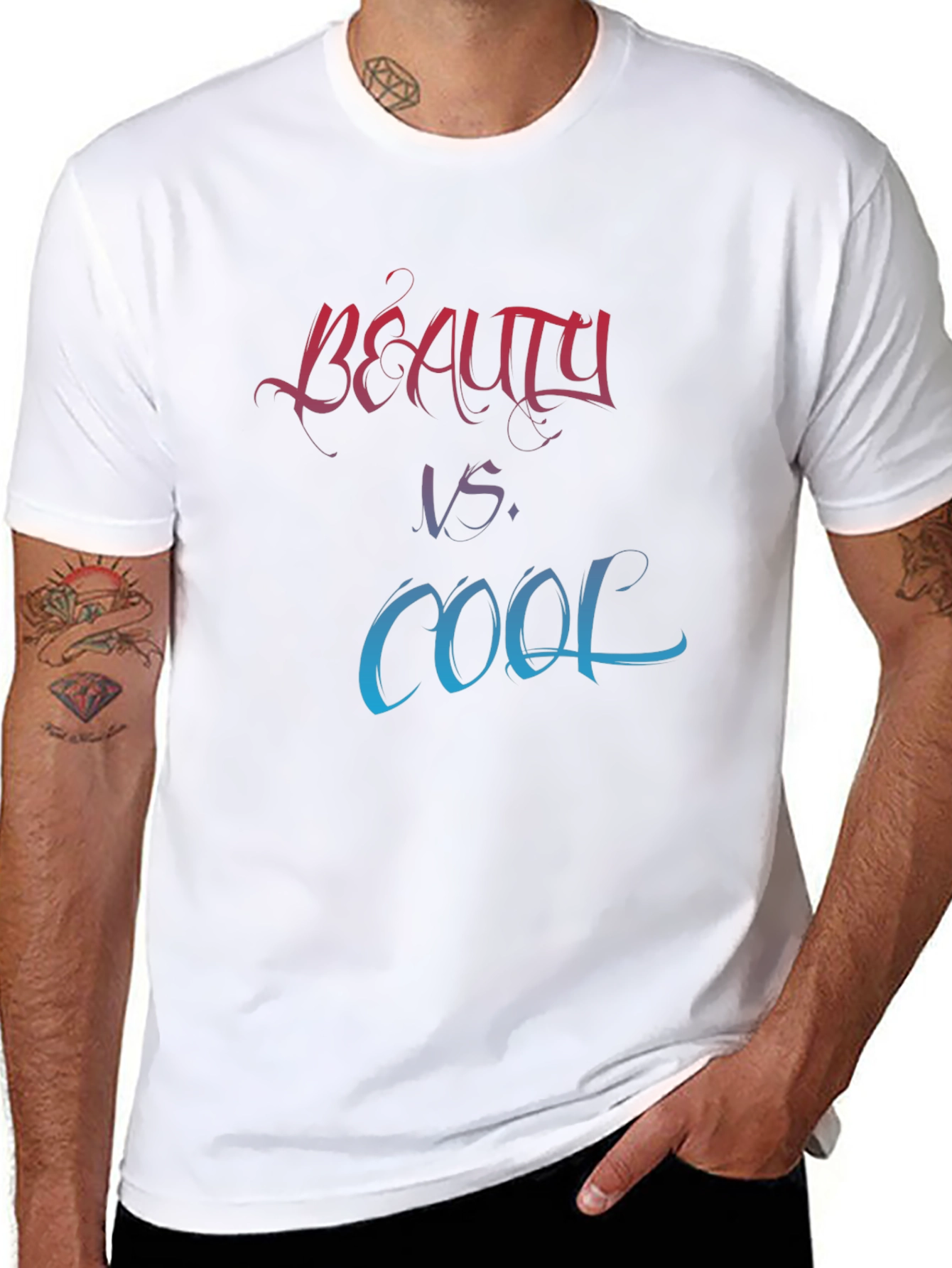Beauty vs. Cool Graphic T-Shirt