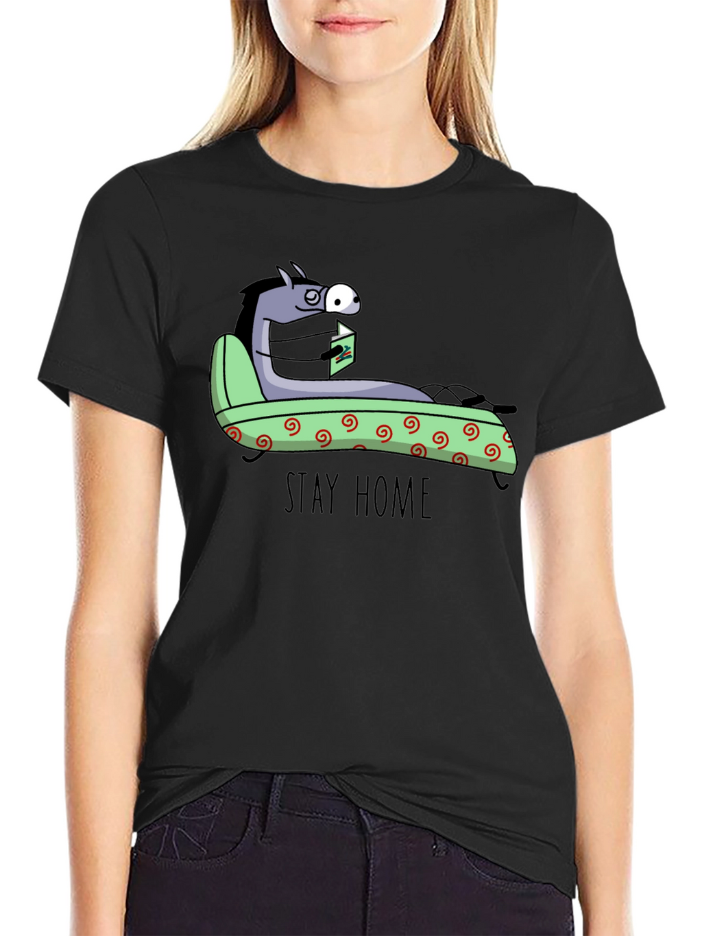 Stay Home Horse T-Shirt - Unique Graphic Tee