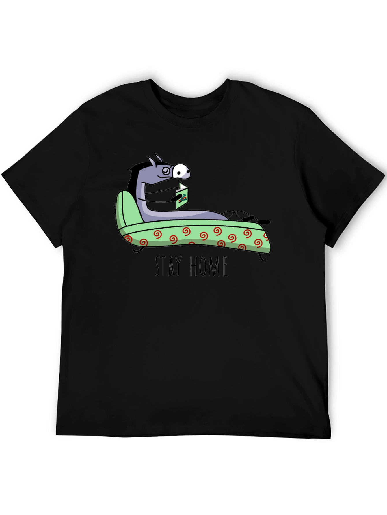 Stay Home Horse T-Shirt - Unique Graphic Tee