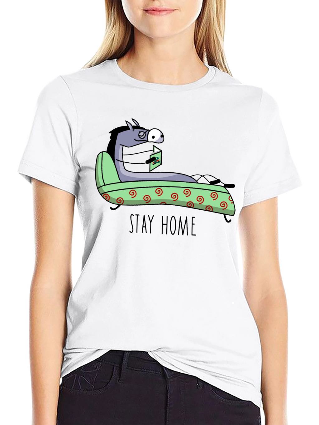 Stay Home Horse T-Shirt - Unique Graphic Tee