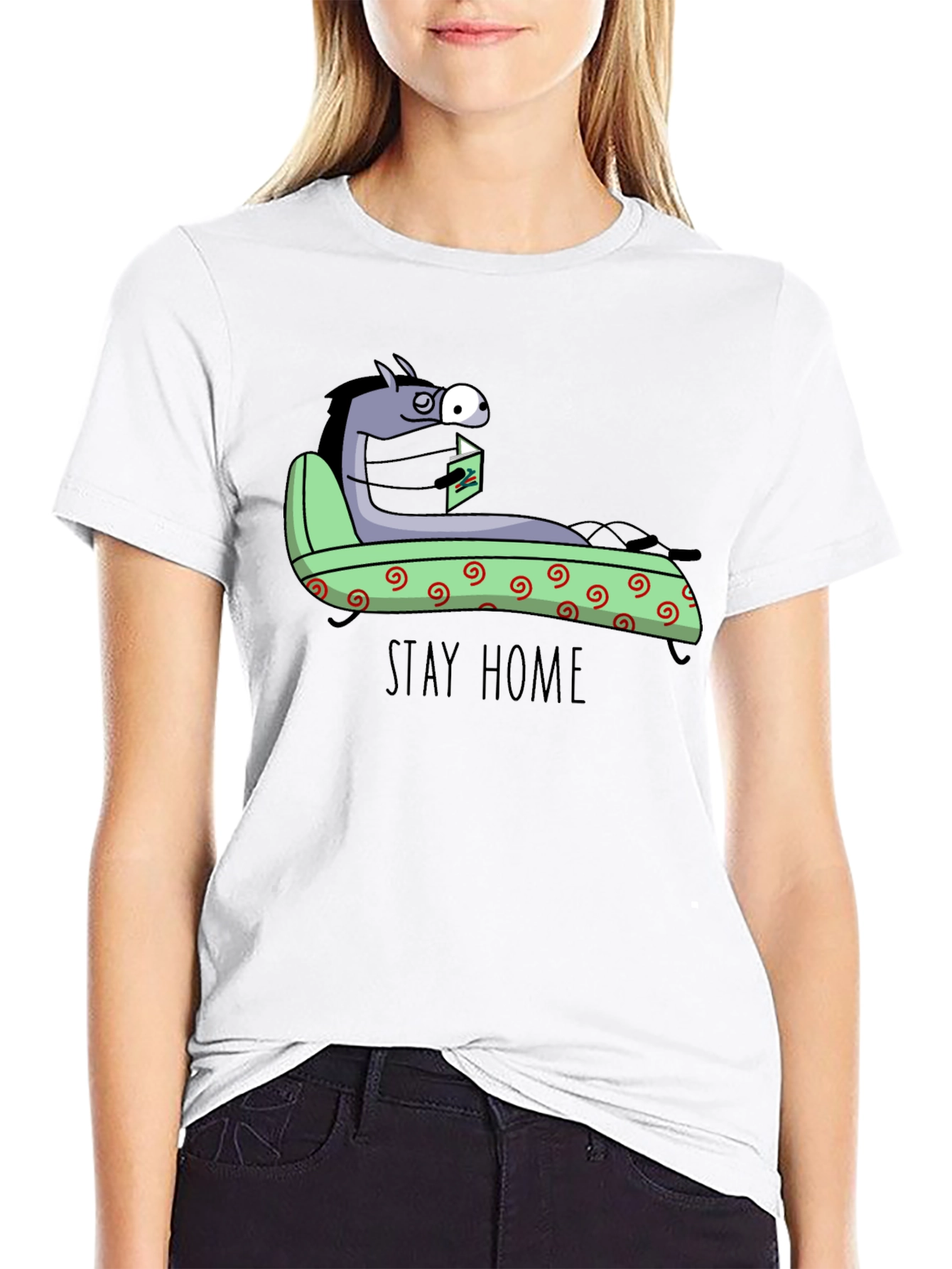 Stay Home Horse T-Shirt - Unique Graphic Tee
