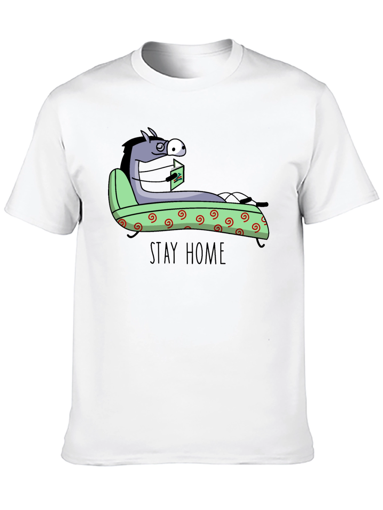 Stay Home Horse T-Shirt - Unique Graphic Tee