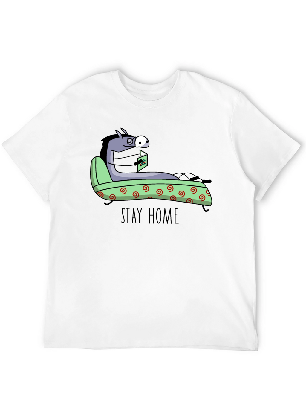 Stay Home Horse T-Shirt - Unique Graphic Tee