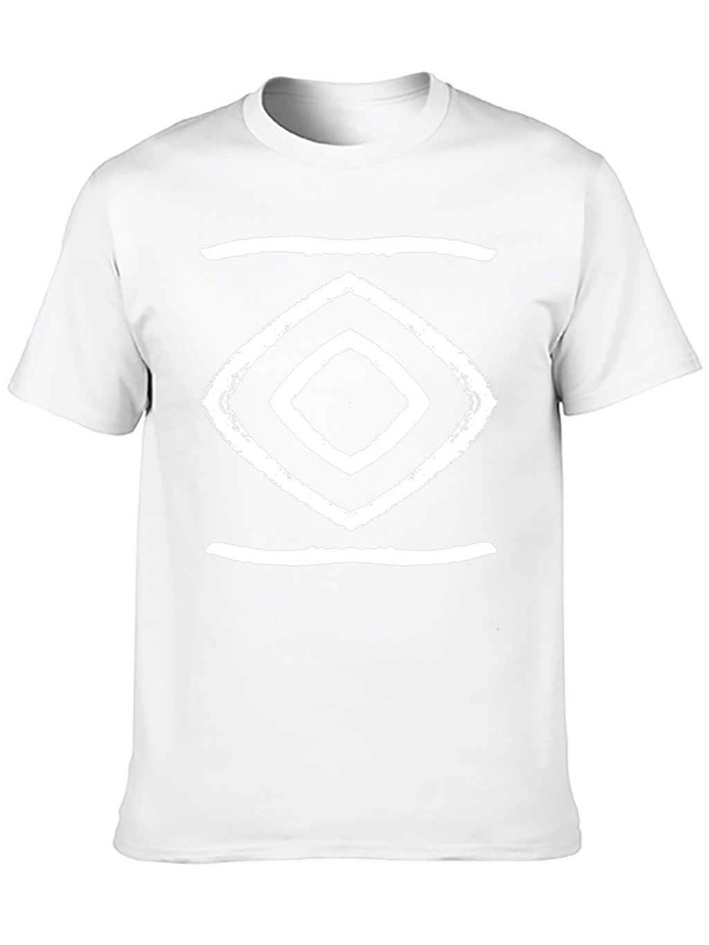 Geometric Diamond Design Black T-Shirt