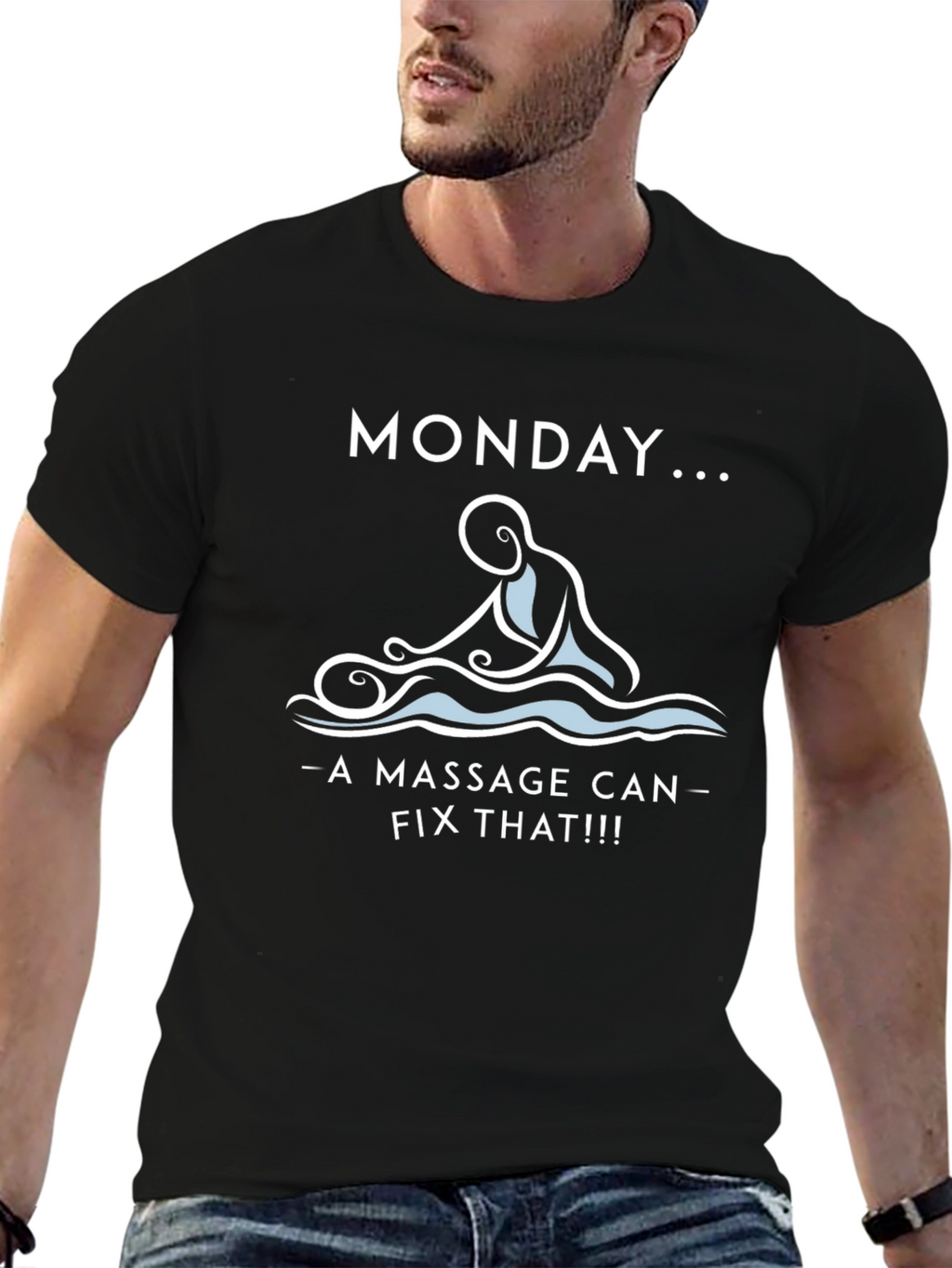Monday Massage Therapy T-Shirt - Relax & Recharge