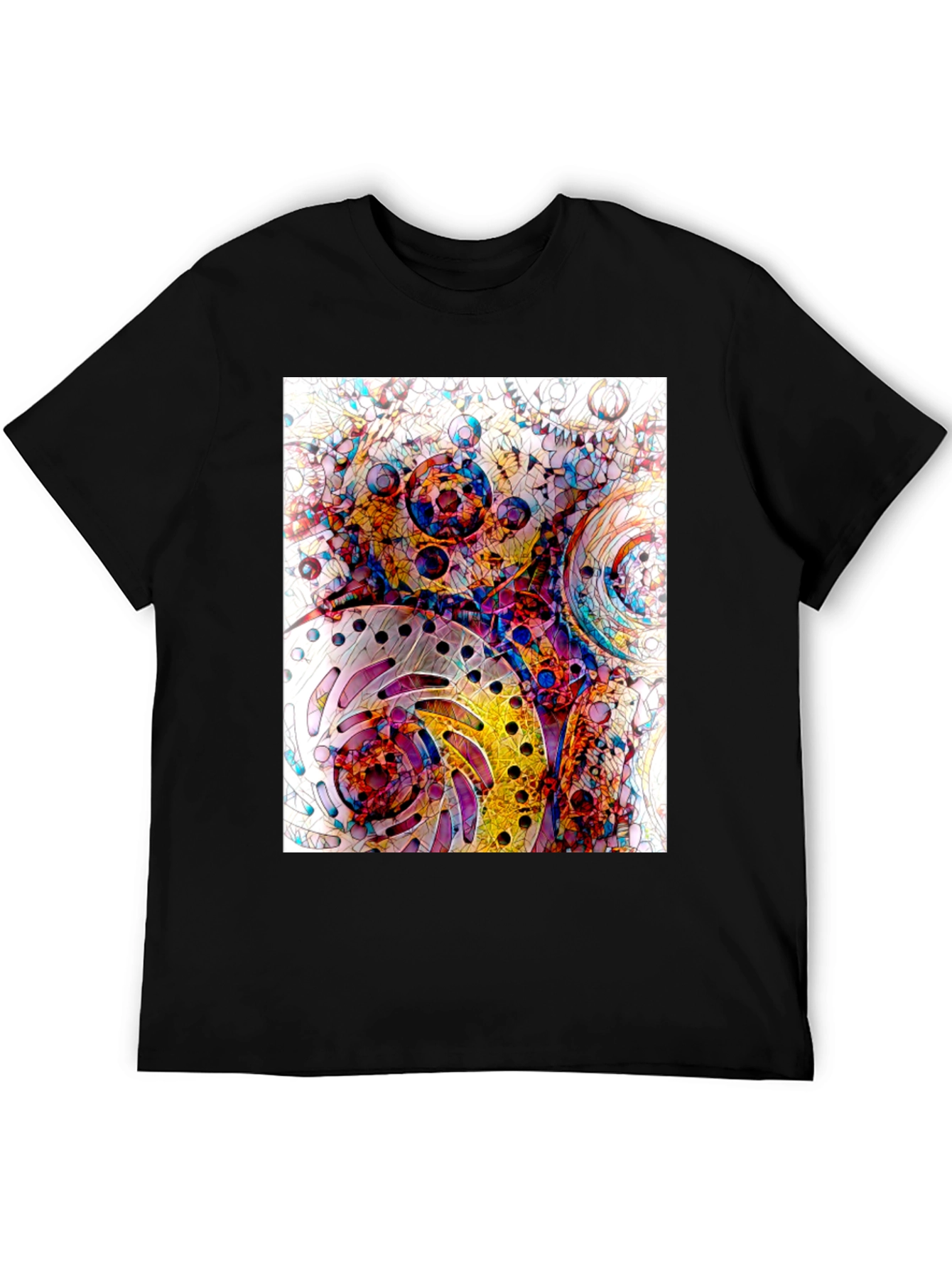 Abstract Geometric T-Shirt - Colorful Pattern Tee