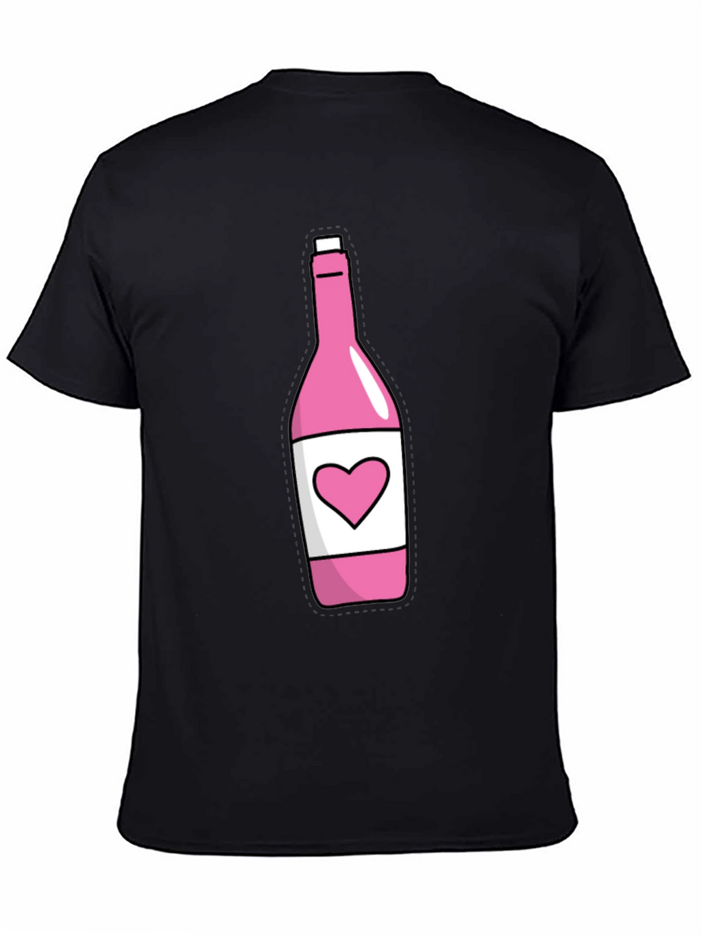 Pink Heart Bottle T-Shirt - Novelty Graphic Tee