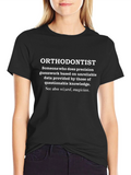 Funny Orthodontist Definition Black T-Shirt