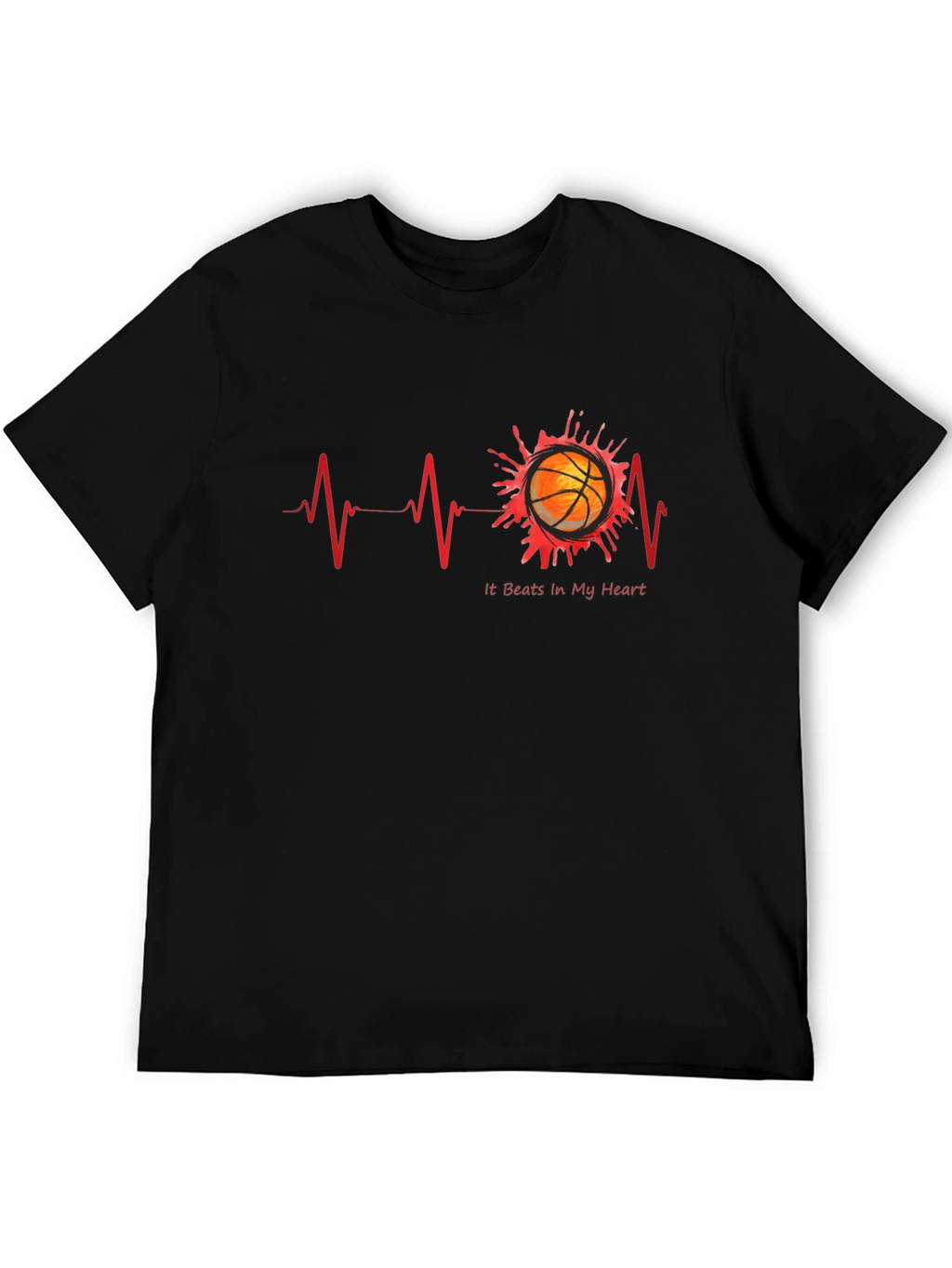 Basketball Heartbeat Graphic T-Shirt - Stylish & Unique