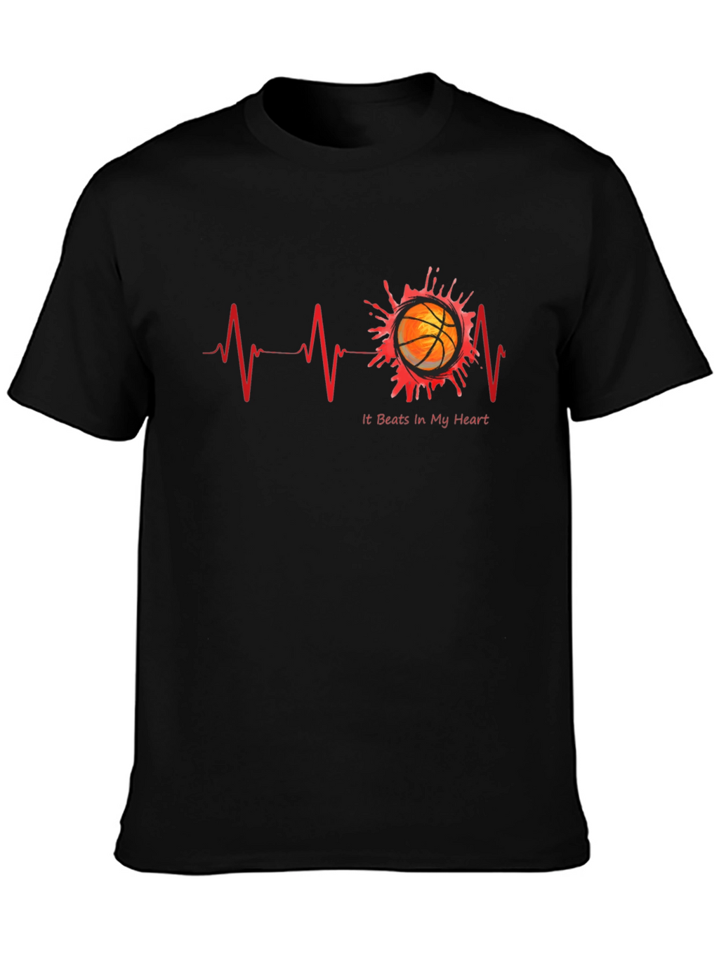 Basketball Heartbeat Graphic T-Shirt - Stylish & Unique