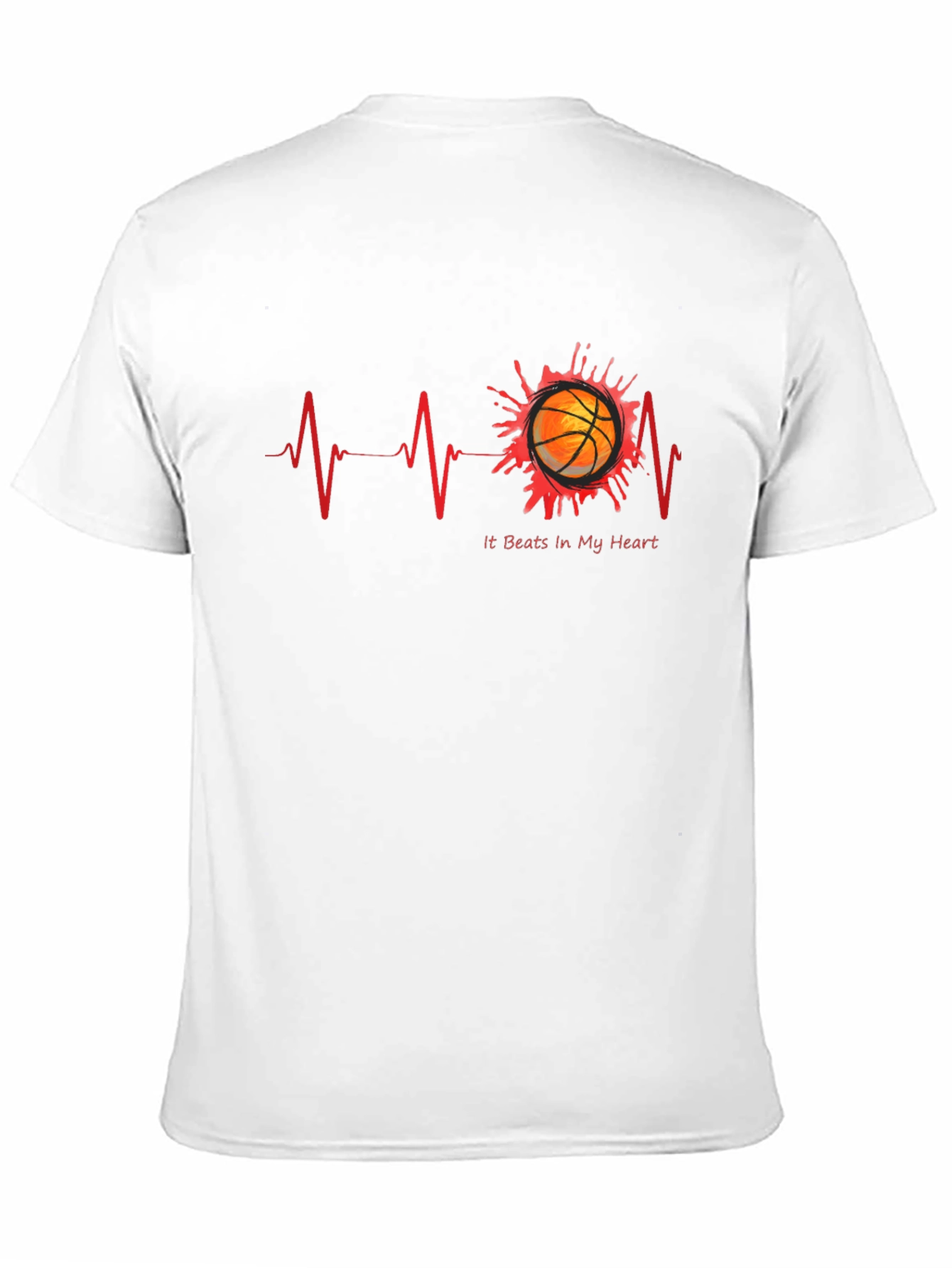 Basketball Heartbeat Graphic T-Shirt - Stylish & Unique