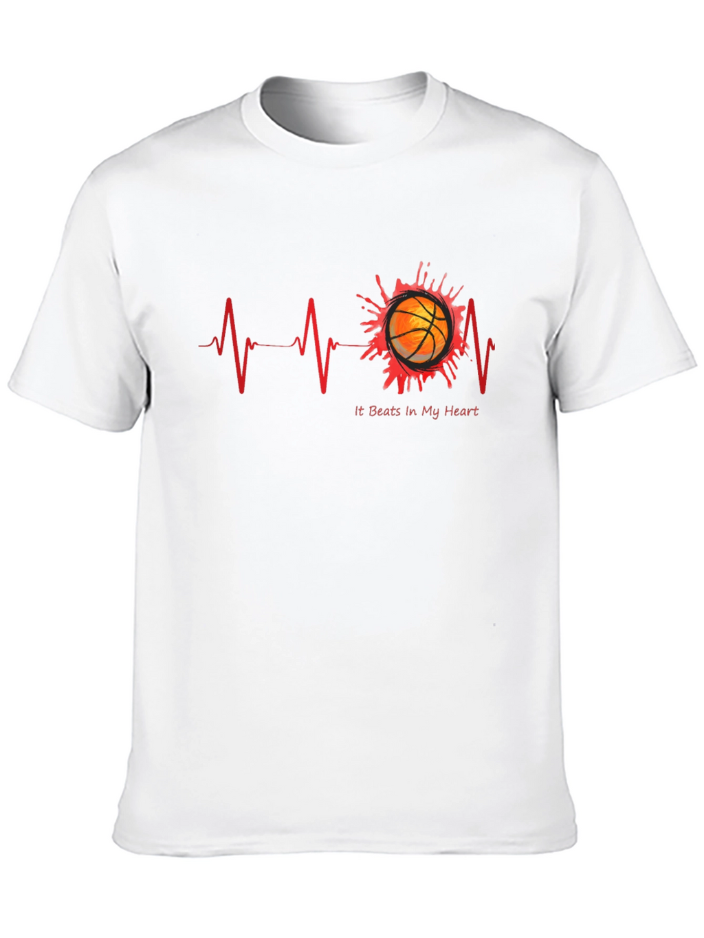 Basketball Heartbeat Graphic T-Shirt - Stylish & Unique