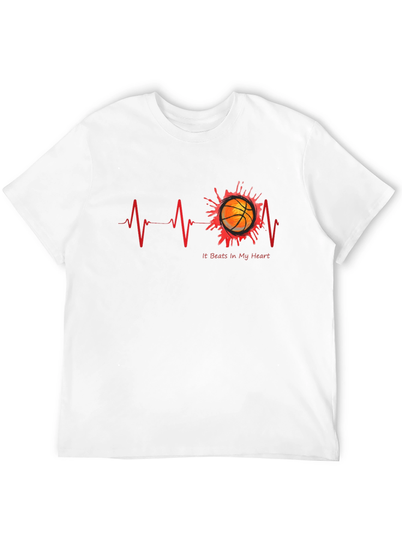 Basketball Heartbeat Graphic T-Shirt - Stylish & Unique