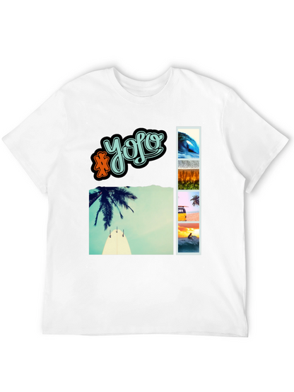YOLO Beach Vibe Graphic Tee - Mens Casual T-Shirt
