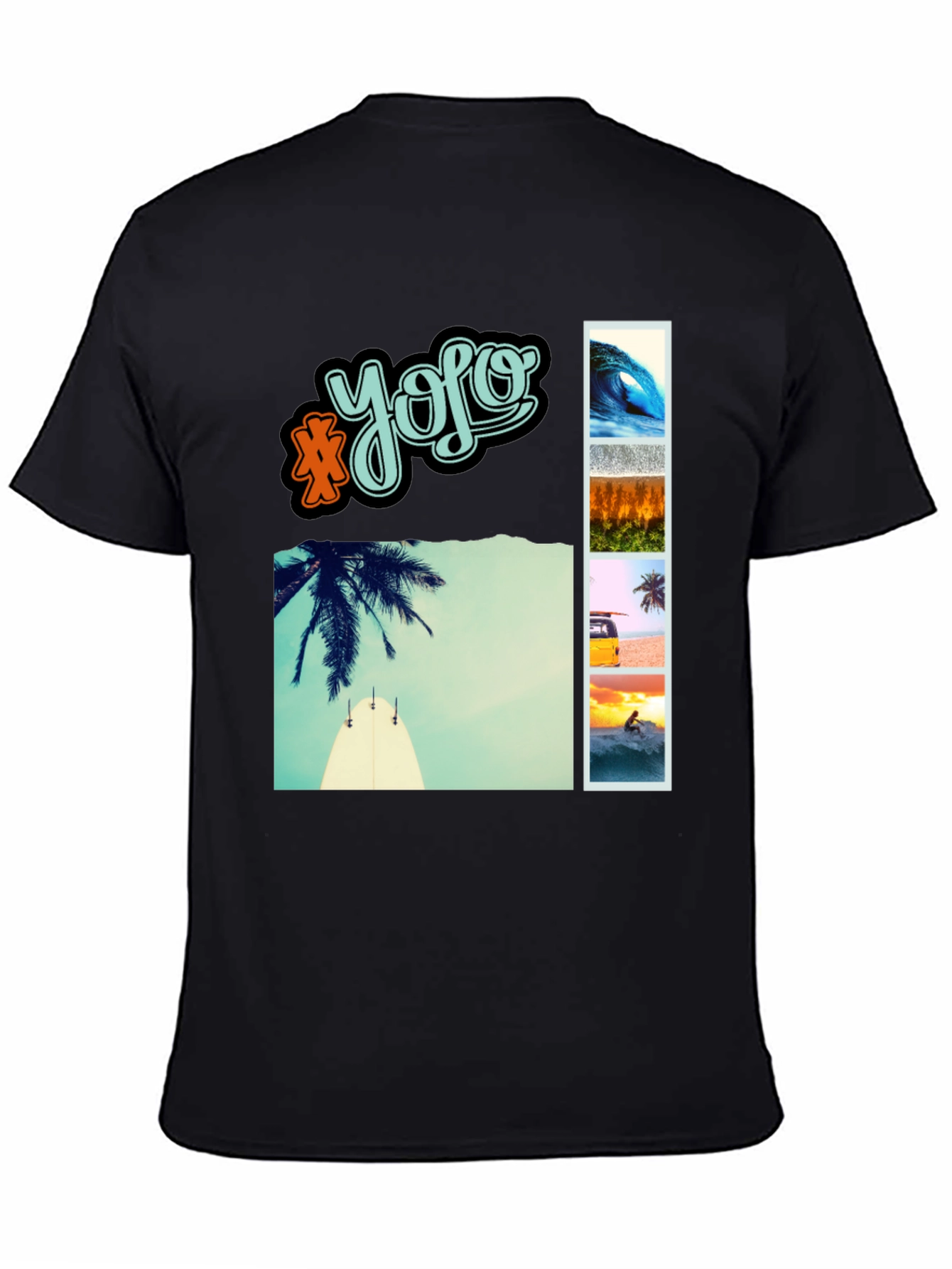 YOLO Beach Vibe Graphic Tee - Mens Casual T-Shirt