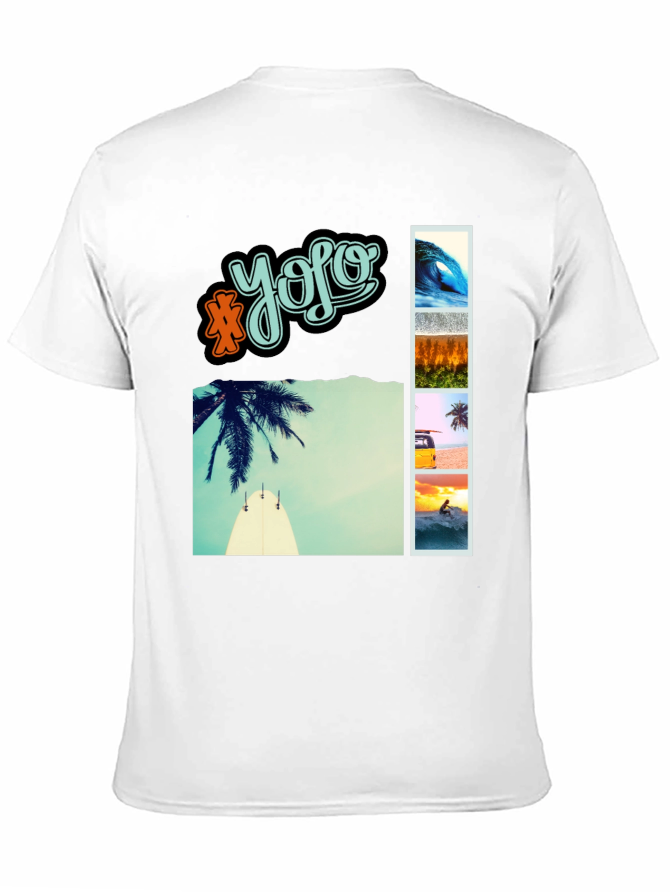 YOLO Beach Vibe Graphic Tee - Mens Casual T-Shirt