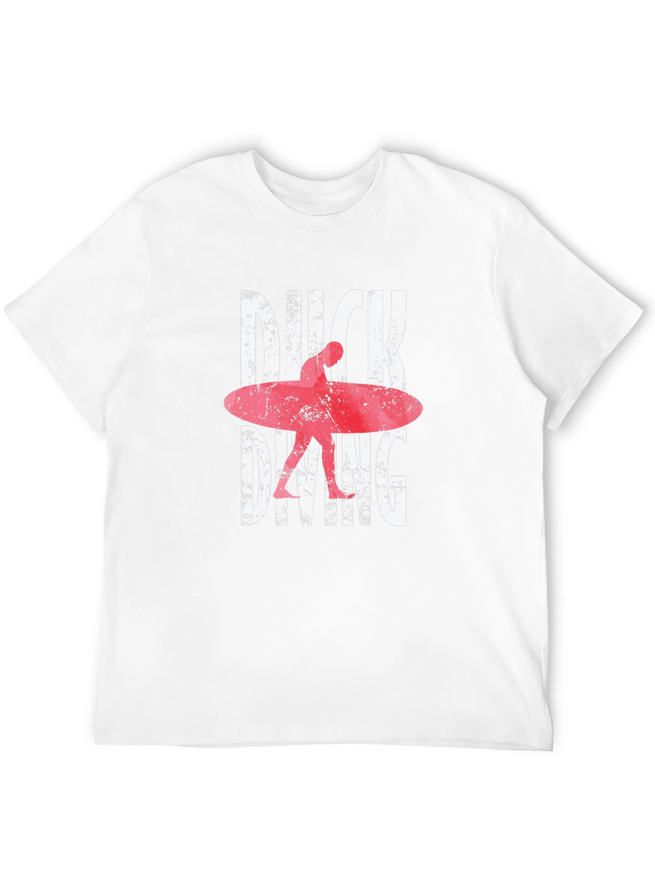 Duck Diving Surfer Graphic Tee - Black Cotton T-Shirt