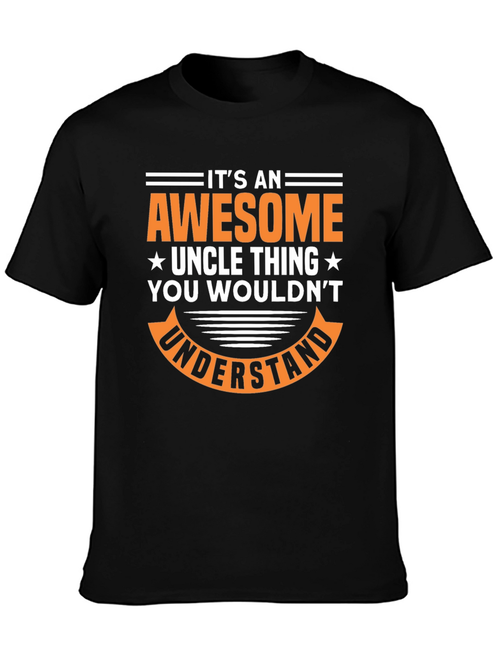 Awesome Uncle Graphic Tee - Black T-Shirt