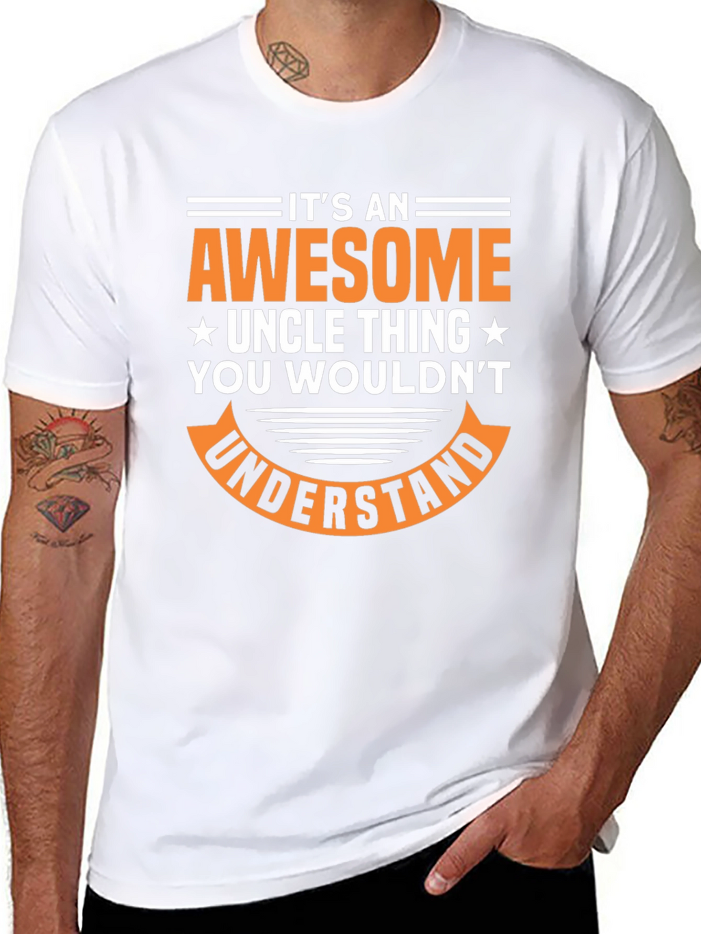 Awesome Uncle Graphic Tee - Black T-Shirt