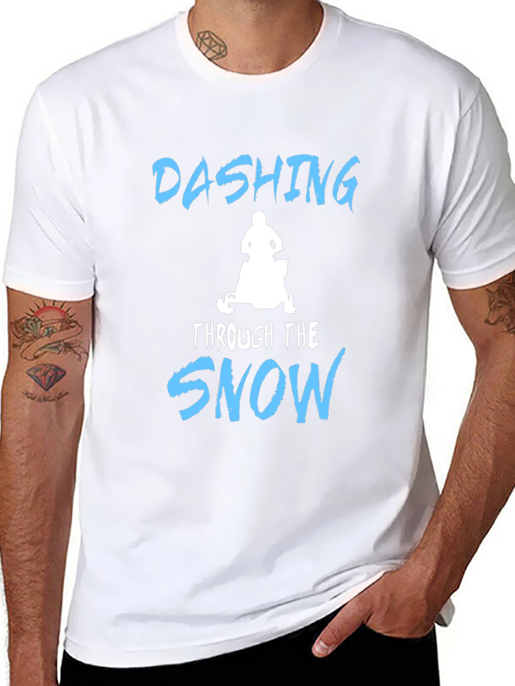 Dashing Through the Snow T-Shirt - Black