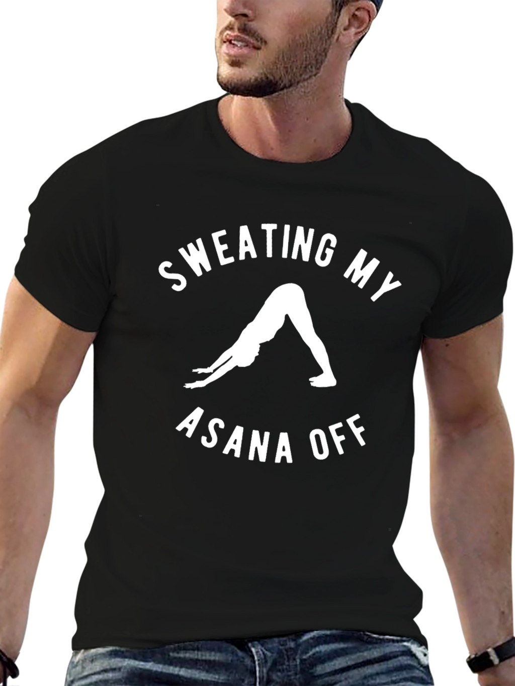 Sweating My Asana Off Yoga T-Shirt - Black