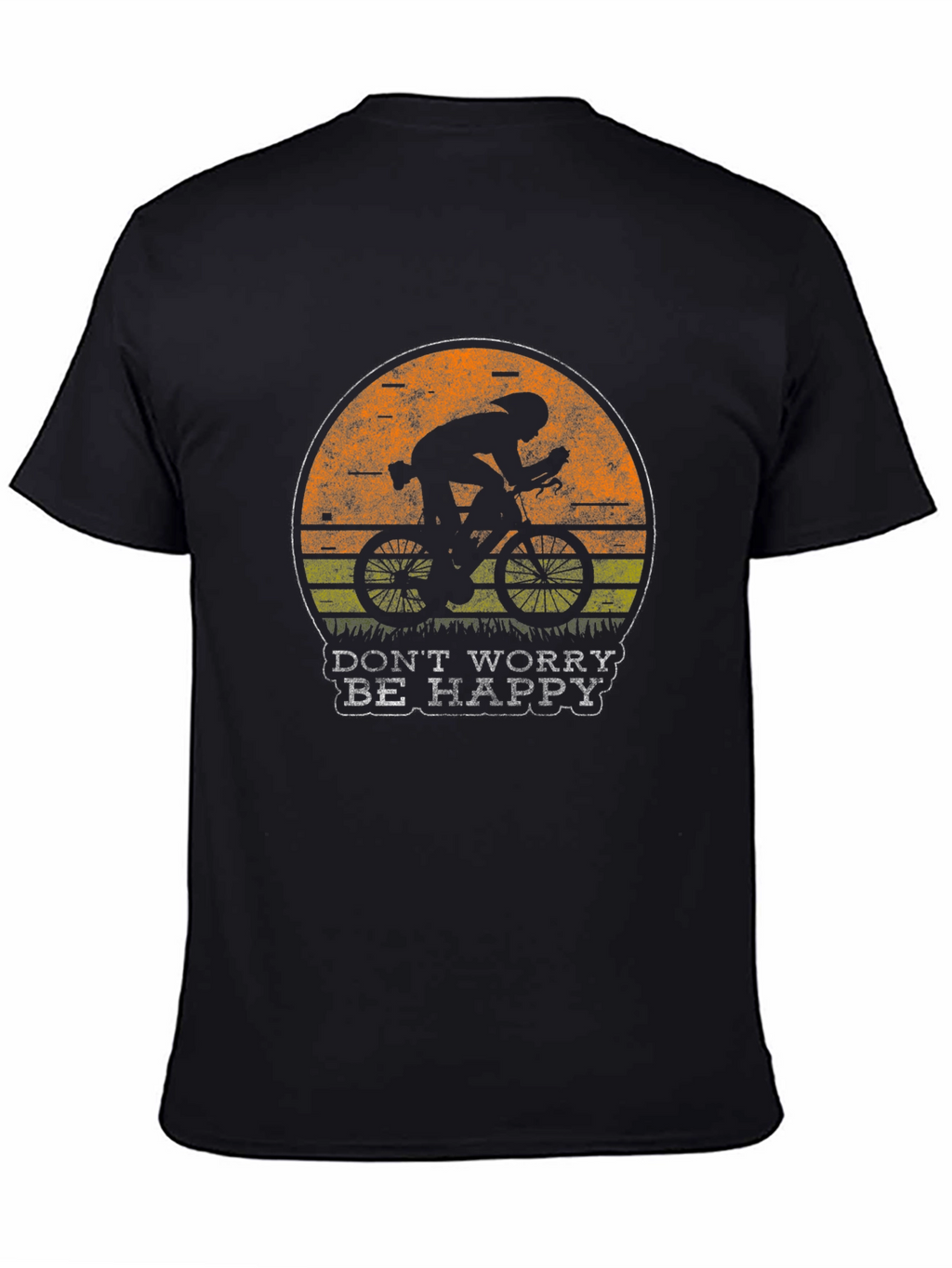 Dont Worry Be Happy Cycling Graphic T-Shirt