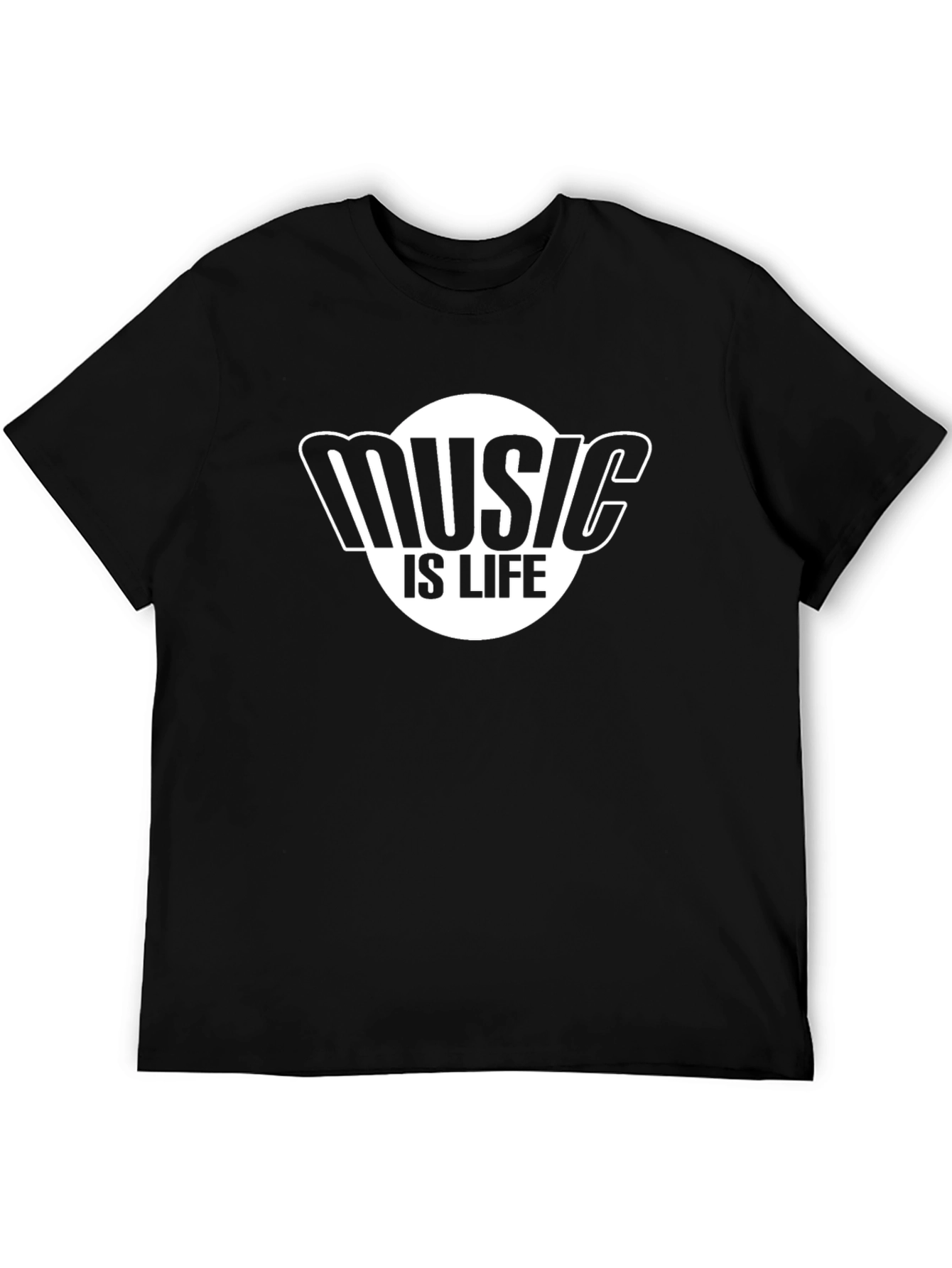 Music Is Life Black T-Shirt