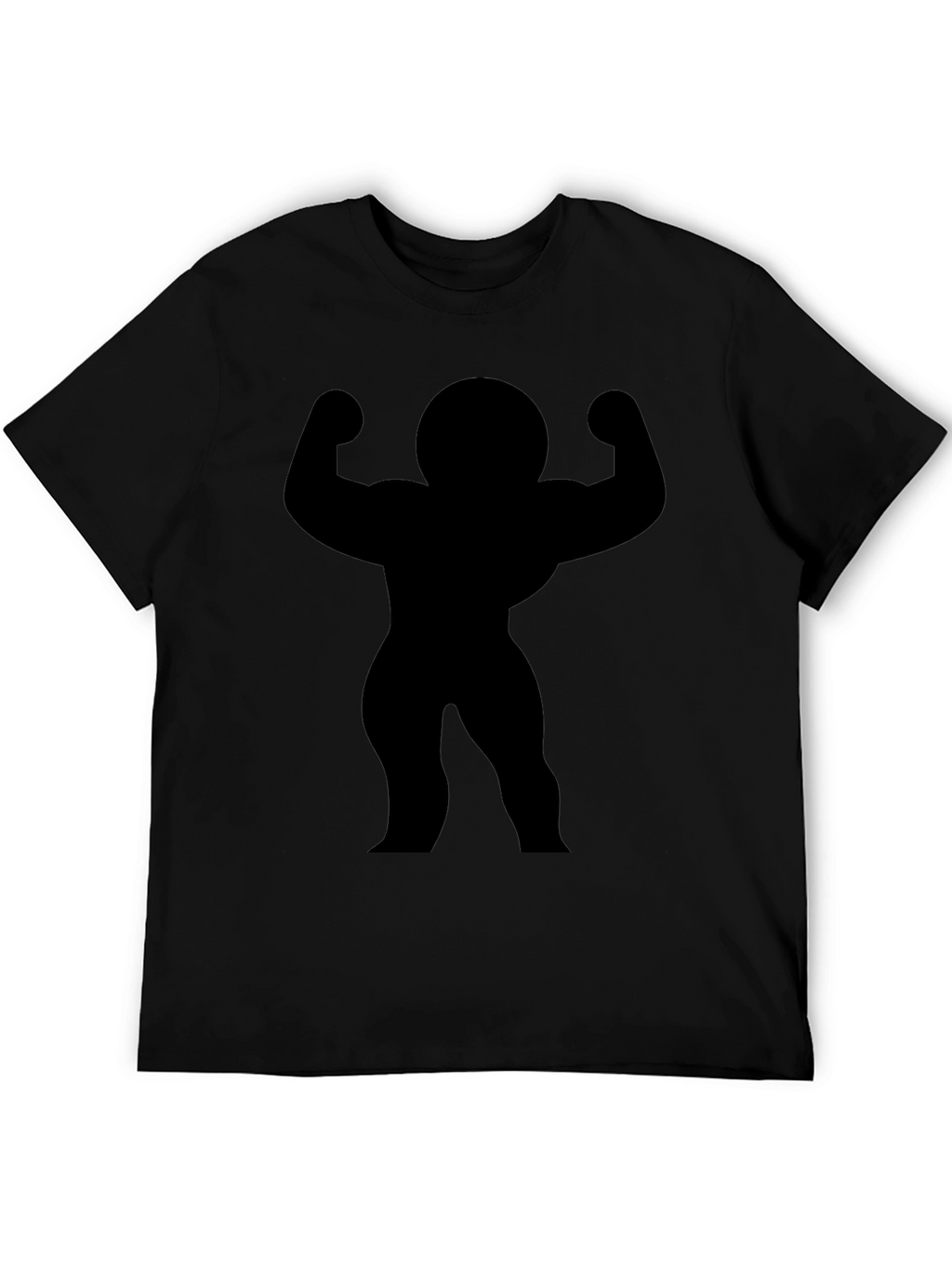 Black Muscle Man Silhouette T-Shirt