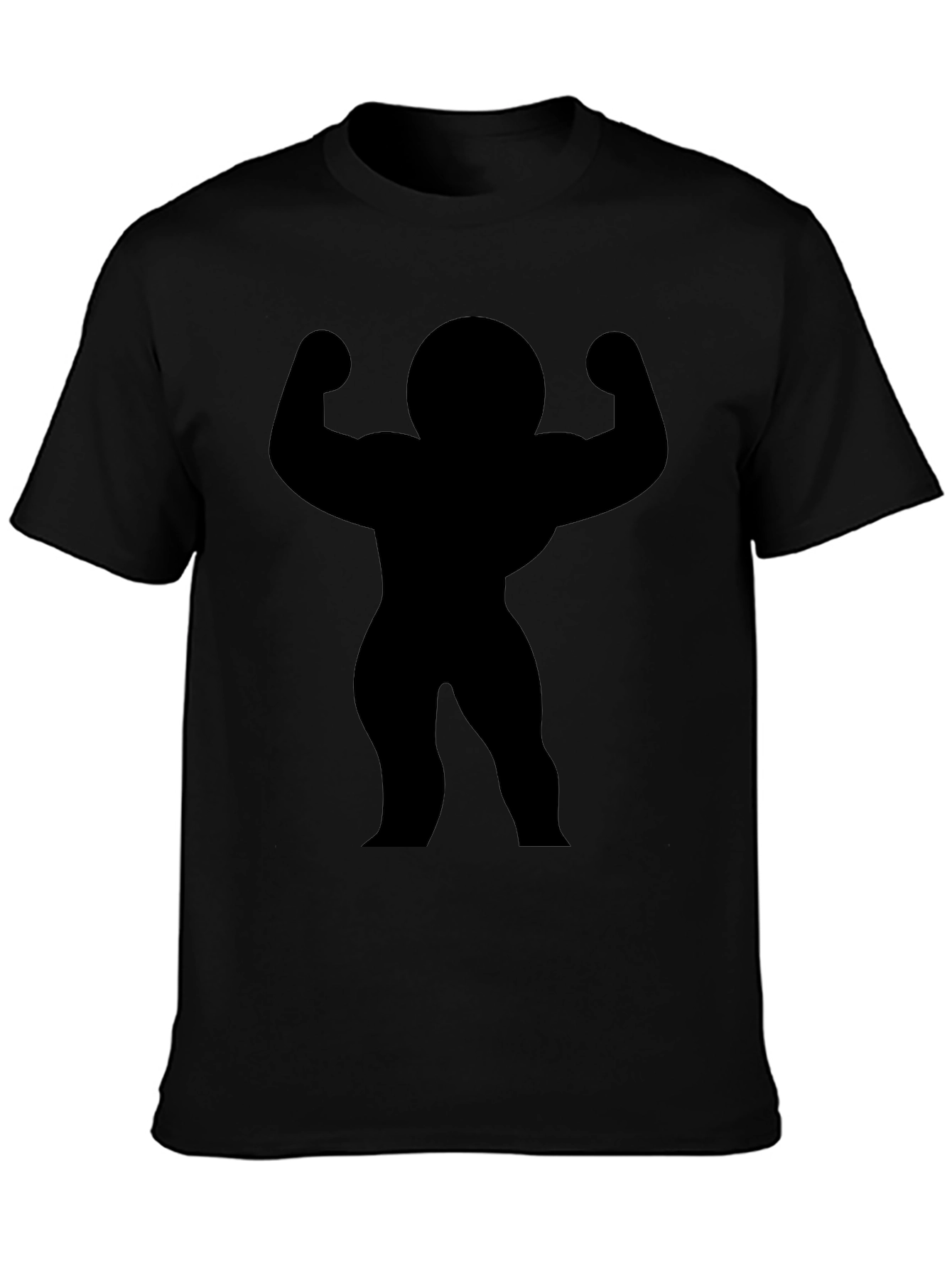 Black Muscle Man Silhouette T-Shirt