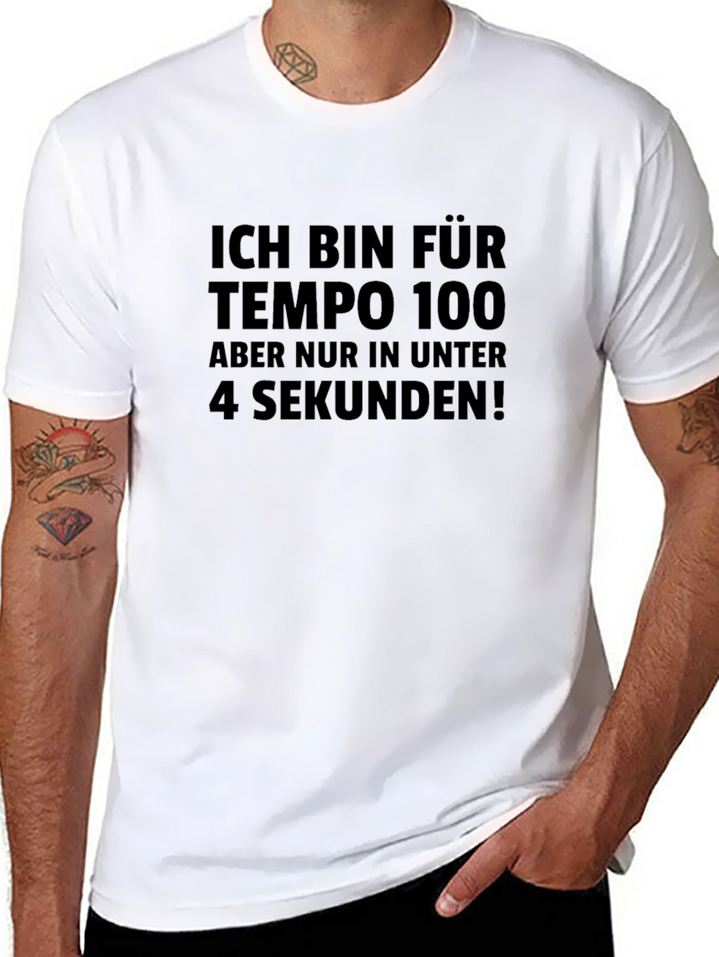 Tempo 100 T-Shirt - Fast Car Humor