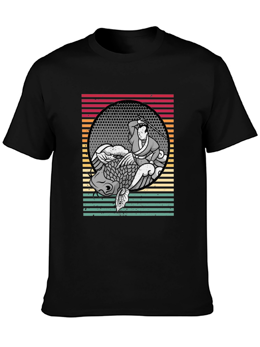 Samurai Koi Fish Graphic Tee